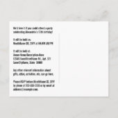 13e verjaardag - Leuk vuurwerk, Rainbow Look "13" Briefkaart (Achterkant)