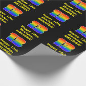 13e verjaardag: Leuke, kleurrijke regenboog geïnsp Cadeaupapier (Hoek)