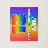 13e verjaardag — Meerkleurig regenboogpatroon "13" Legpuzzel (Verticaal)