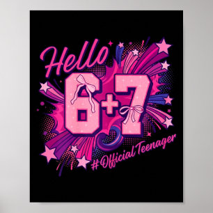 13e verjaardag meisje tiener zes zeven Coquette st Poster