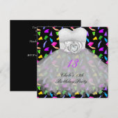 13e verjaardag meisjes 13 13 kaart (Voorkant / Achterkant)