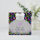 13e verjaardag meisjes 13 13 kaart (Staand voorkant)