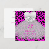 13e verjaardag meisjes 13 13 kaart (Voorkant / Achterkant)