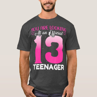 13e verjaardag meisjes 13 jaar officiële nager Gif T-shirt