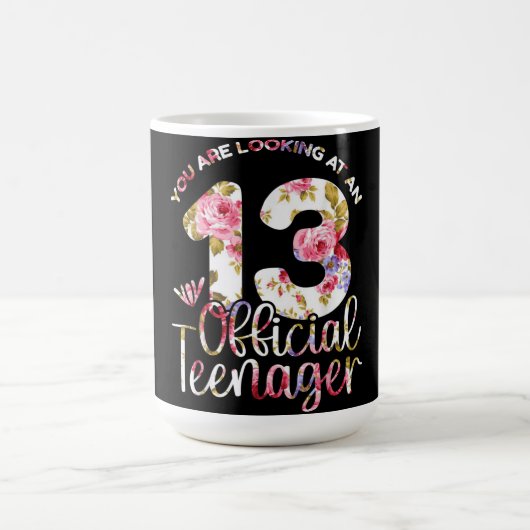 13e verjaardag meisjes 13 jaar tiener tiener koffiemok (Center)