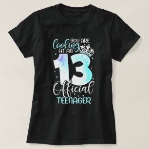 13e verjaardag Meisjes Schattig Officieel Tiener V T-shirt