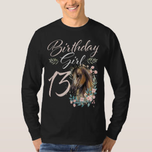 13e verjaardag meisjespaard 13 jaar oude dag t-shirt