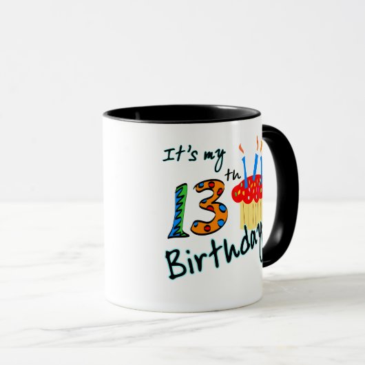 13e verjaardag mok (Voorkant rechts)