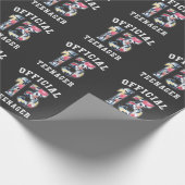 13e verjaardag mooie ventilator officiële tiener cadeaupapier (Hoek)