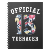13e verjaardag mooie ventilator officiële tiener notitieboek (Voorkant)