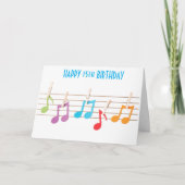 **13e VERJAARDAG** MUZIEKNOTEN VERJAARDAG WENSEN Kaart (Voorkant)