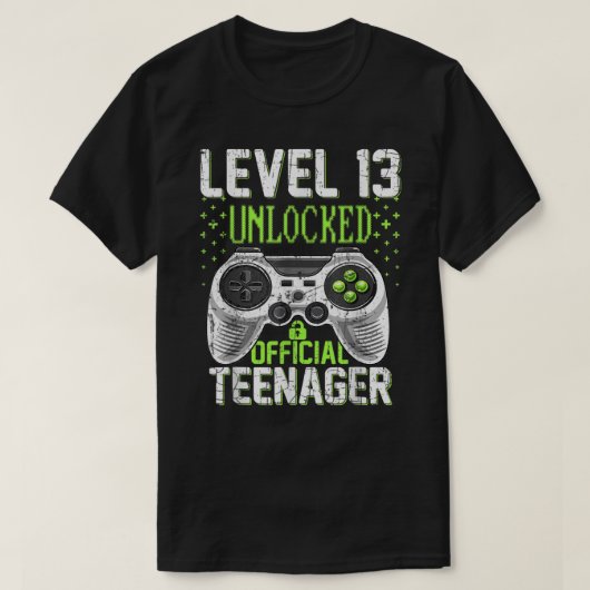13e verjaardag Niveau 13 onvergrendelde officiële  T-shirt (Design voorkant)
