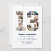 13e verjaardag nummer 13 aangepaste fotocollage kaart (Voorkant)