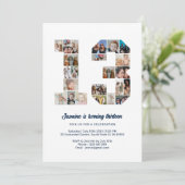 13e verjaardag nummer 13 aangepaste fotocollage kaart (Staand voorkant)