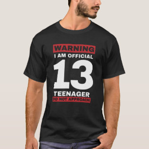 13e verjaardag officieel tiener 13 jaar oud t-shirt