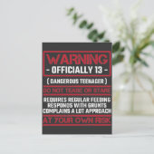 13e verjaardag Officieel tiener 13-jarige kind Briefkaart (Staand voorkant)