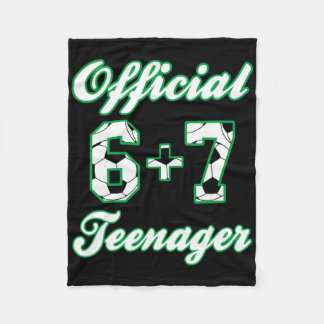 13e verjaardag Officieel tiener Grappig voetbal 6+ Fleece Deken