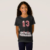 13e verjaardag Officiële Teenager Foil-ballonnen T-shirt (Voorkant volledig)