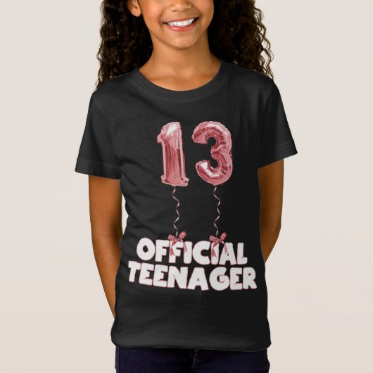 13e verjaardag Officiële Teenager Foil-ballonnen T-shirt (Voorkant)