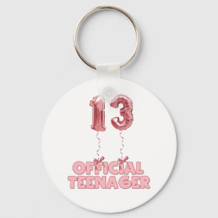 13e verjaardag Officiële Teenager Foil Balloons  Sleutelhanger