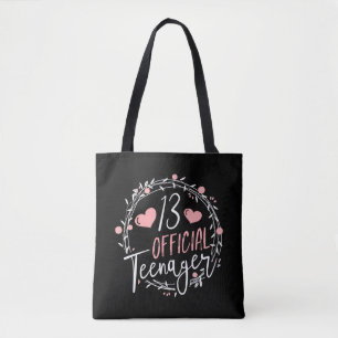 13e verjaardag Officiële tiener 13-jarig meisje Tote Bag