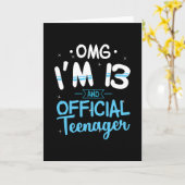 13e verjaardag officiële tiener cadeau kaart (Gele Bloem)