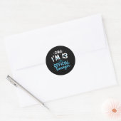 13e verjaardag officiële tiener cadeau ronde sticker (Envelop)
