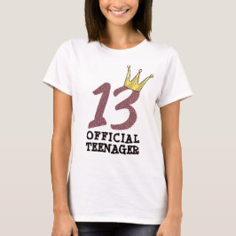 13e verjaardag Officiële tiener Teen Girl Crown T-shirt