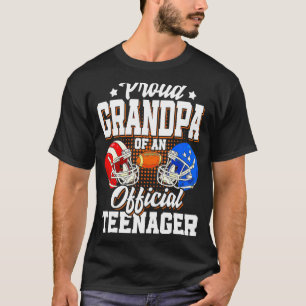 13e verjaardag opa Football 13 jaar oud T-shirt