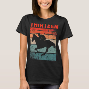 13e verjaardag Paardenrennen 13 jaar oud meisje B T-shirt