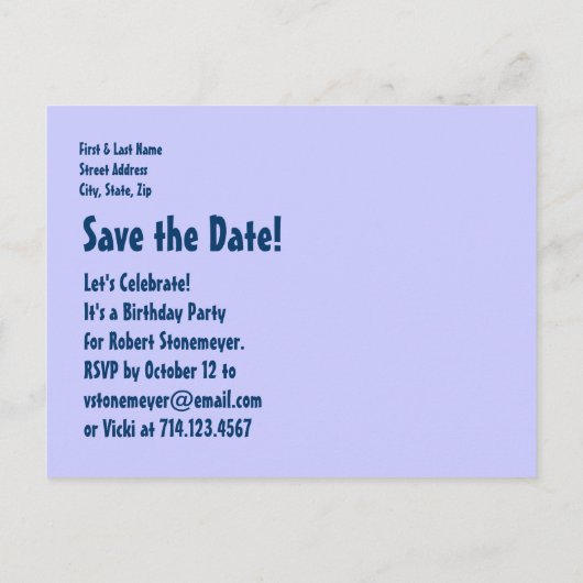 13e verjaardag Pool Party Save the Date V05 Aankondigingskaart (Achterkant)