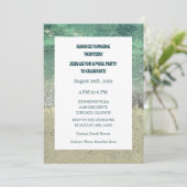 13e Verjaardag Pool Party Water Abstracte Kunst Cu Kaart (Staand voorkant)