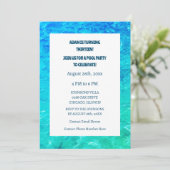 13e Verjaardag Pool Party Water Dertiende Cool Kaart (Staand voorkant)