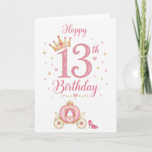 13e verjaardag prinses kaart