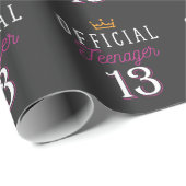 13e verjaardag prinses Meisjestiener Cadeaupapier (Rol Hoek)