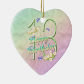 13e verjaardag Regenboogkeepaardse versiering Keramisch Ornament (Rechts)