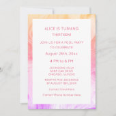 13e Verjaardag Roze Abstracte Artsy Custom Age Gir Kaart (Voorkant)