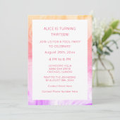 13e Verjaardag Roze Abstracte Artsy Custom Age Gir Kaart (Staand voorkant)