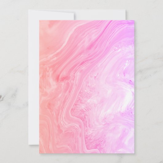 13e Verjaardag Roze Abstracte Artsy Custom Age Gir Kaart (Achterkant)