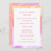 13e Verjaardag Roze Abstracte Artsy Custom Age Gir Kaart (Voorkant / Achterkant)