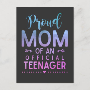 13e verjaardag Ruw mam van een officiële tiener Briefkaart