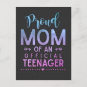 13e verjaardag Ruw mam van een officiële tiener Briefkaart (Voorkant)