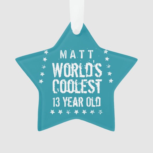 13e verjaardag 's werelds oudste 13-jarige Blauwgr Ornament (voorkant)