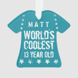 13e verjaardag 's werelds oudste 13-jarige Blauwgr Ornament