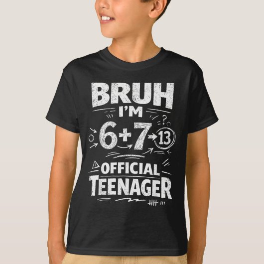 13e verjaardag shirt grappige meme 6 7 verjaardag (Voorkant)