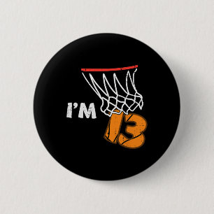 13e verjaardag Sketll Ik ben 13 dertien jaar oud B Ronde Button 5,7 Cm