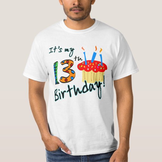 13e verjaardag T shirt (Voorkant)