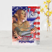 13e verjaardag tiener, gelukkige 13e verjaardag kaart (Gele Bloem)