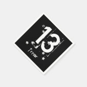 13e verjaardag Tiener Grunge Stijl met Sterren A01 Servetten (Hoek)