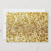 13e verjaardag uitnodiging in zwart en goud (Achterkant)